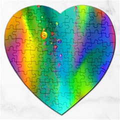 Liquid Shapes - Fluid Arts - Watercolor - Abstract Backgrounds Jigsaw Puzzle (heart) by GardenOfOphir