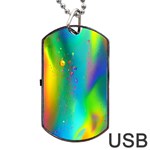 Liquid Shapes - Fluid Arts - Watercolor - Abstract Backgrounds Dog Tag USB Flash (Two Sides) Back