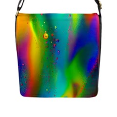 Liquid Shapes - Fluid Arts - Watercolor - Abstract Backgrounds Flap Closure Messenger Bag (l) by GardenOfOphir