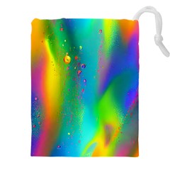 Liquid Shapes - Fluid Arts - Watercolor - Abstract Backgrounds Drawstring Pouch (4xl) by GardenOfOphir