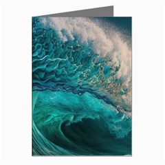 Tsunami Waves Ocean Sea Water Rough Seas Greeting Cards (pkg Of 8)