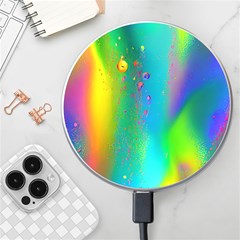 Liquid Shapes - Fluid Arts - Watercolor - Abstract Backgrounds Wireless Fast Charger(white) by GardenOfOphir