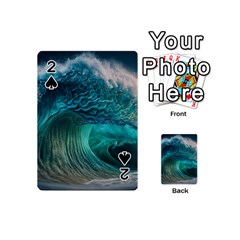 Tsunami Waves Ocean Sea Water Rough Seas Playing Cards 54 Designs (mini)