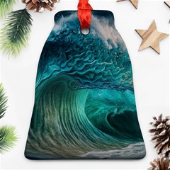 Tsunami Waves Ocean Sea Water Rough Seas Ornament (bell)