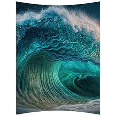 Tsunami Waves Ocean Sea Water Rough Seas Back Support Cushion by Pakemis