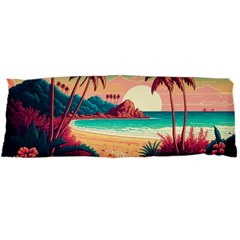 Palm Trees Tropical Ocean Sunset Sunrise Landscape Body Pillow Case Dakimakura (two Sides) by Pakemis