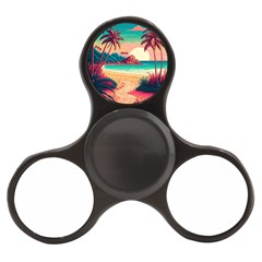 Palm Trees Tropical Ocean Sunset Sunrise Landscape Finger Spinner by Pakemis