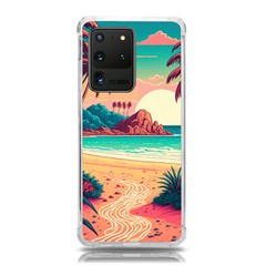 Palm Trees Tropical Ocean Sunset Sunrise Landscape Samsung Galaxy S20 Ultra 6 9 Inch Tpu Uv Case by Pakemis