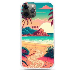 Palm Trees Tropical Ocean Sunset Sunrise Landscape Iphone 12 Pro Max Tpu Uv Print Case by Pakemis