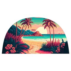 Palm Trees Tropical Ocean Sunset Sunrise Landscape Anti Scalding Pot Cap by Pakemis