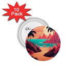 Tropical Beach Sea Jungle Ocean Landscape 1.75  Buttons (10 pack) Front