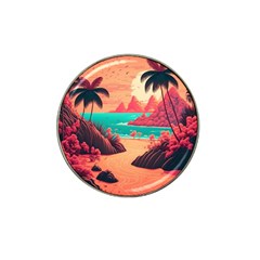 Tropical Beach Sea Jungle Ocean Landscape Hat Clip Ball Marker