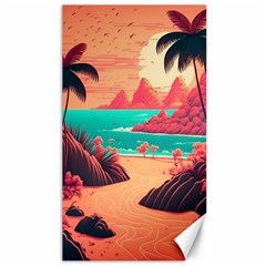 Tropical Beach Sea Jungle Ocean Landscape Canvas 40  x 72 