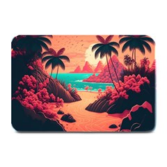 Tropical Beach Sea Jungle Ocean Landscape Plate Mats by Pakemis