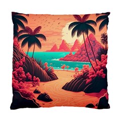 Tropical Beach Sea Jungle Ocean Landscape Standard Cushion Case (One Side)