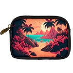 Tropical Beach Sea Jungle Ocean Landscape Digital Camera Leather Case Front