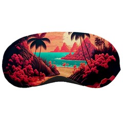 Tropical Beach Sea Jungle Ocean Landscape Sleeping Mask