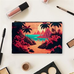 Tropical Beach Sea Jungle Ocean Landscape Cosmetic Bag (Medium)