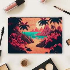 Tropical Beach Sea Jungle Ocean Landscape Cosmetic Bag (Large)