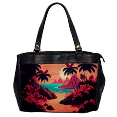 Tropical Beach Sea Jungle Ocean Landscape Oversize Office Handbag by Pakemis