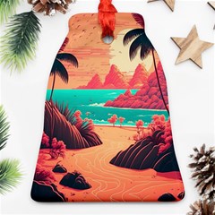 Tropical Beach Sea Jungle Ocean Landscape Ornament (bell)