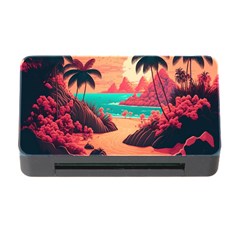 Tropical Beach Sea Jungle Ocean Landscape Memory Card Reader with CF