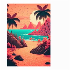 Tropical Beach Sea Jungle Ocean Landscape Small Garden Flag (two Sides) by Pakemis