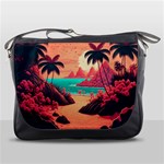 Tropical Beach Sea Jungle Ocean Landscape Messenger Bag Front