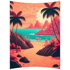 Tropical Beach Sea Jungle Ocean Landscape Back Support Cushion by Pakemis