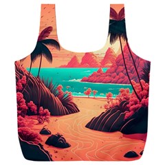 Tropical Beach Sea Jungle Ocean Landscape Full Print Recycle Bag (xxxl)