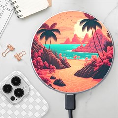 Tropical Beach Sea Jungle Ocean Landscape Wireless Fast Charger(white) by Pakemis