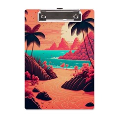 Tropical Beach Sea Jungle Ocean Landscape A5 Acrylic Clipboard