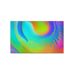 Contemporary Fluid Art Pattern In Bright Colors Sticker (rectangular) by GardenOfOphir