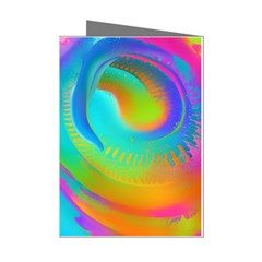 Contemporary Fluid Art Pattern In Bright Colors Mini Greeting Cards (pkg Of 8) by GardenOfOphir