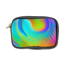 Contemporary Fluid Art Pattern In Bright Colors Coin Purse by GardenOfOphir