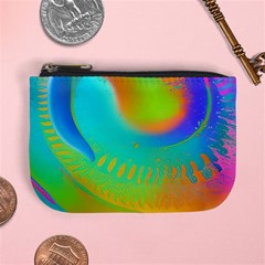 Contemporary Fluid Art Pattern In Bright Colors Mini Coin Purse by GardenOfOphir