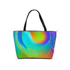 Contemporary Fluid Art Pattern In Bright Colors Classic Shoulder Handbag by GardenOfOphir