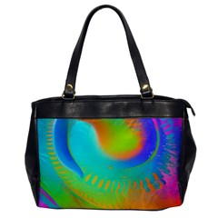 Contemporary Fluid Art Pattern In Bright Colors Oversize Office Handbag by GardenOfOphir