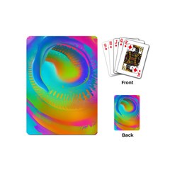 Contemporary Fluid Art Pattern In Bright Colors Playing Cards Single Design (mini) by GardenOfOphir