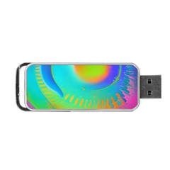 Contemporary Fluid Art Pattern In Bright Colors Portable Usb Flash (one Side) by GardenOfOphir