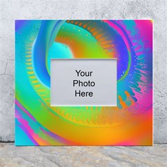 Contemporary Fluid Art Pattern In Bright Colors White Wall Photo Frame 5  X 7  by GardenOfOphir