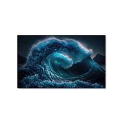 Tsunami Waves Ocean Sea Water Rough Seas 3 Sticker (rectangular) by Pakemis