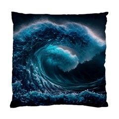 Tsunami Waves Ocean Sea Water Rough Seas 3 Standard Cushion Case (one Side) by Pakemis