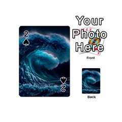 Tsunami Waves Ocean Sea Water Rough Seas 3 Playing Cards 54 Designs (mini)