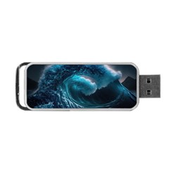 Tsunami Waves Ocean Sea Water Rough Seas 3 Portable Usb Flash (two Sides) by Pakemis