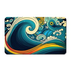 Waves Wave Ocean Sea Abstract Whimsical Abstract Art Magnet (Rectangular)