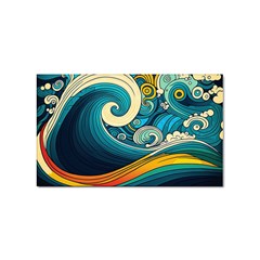 Waves Wave Ocean Sea Abstract Whimsical Abstract Art Sticker Rectangular (100 pack)