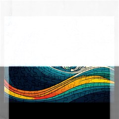 Waves Wave Ocean Sea Abstract Whimsical Abstract Art Rectangular Jigsaw Puzzl