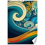 Waves Wave Ocean Sea Abstract Whimsical Abstract Art Canvas 12  x 18  11.88 x17.36  Canvas - 1