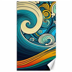 Waves Wave Ocean Sea Abstract Whimsical Abstract Art Canvas 40  x 72 